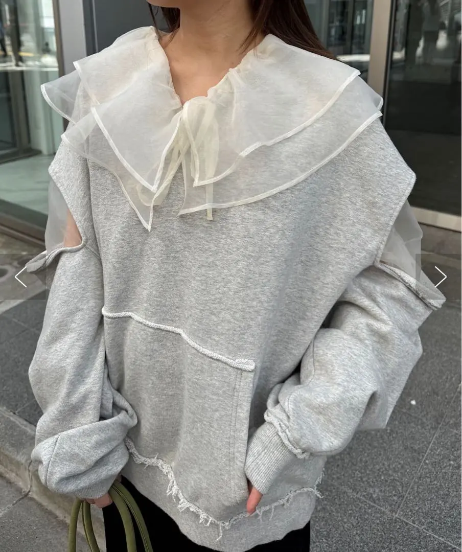 メルカリ最安値❣️ ESTNATION⭐️パープル裾フリルブラウス メルカリ最安値❣️ ESTNATION⭐️パープル裾フリルブラウス