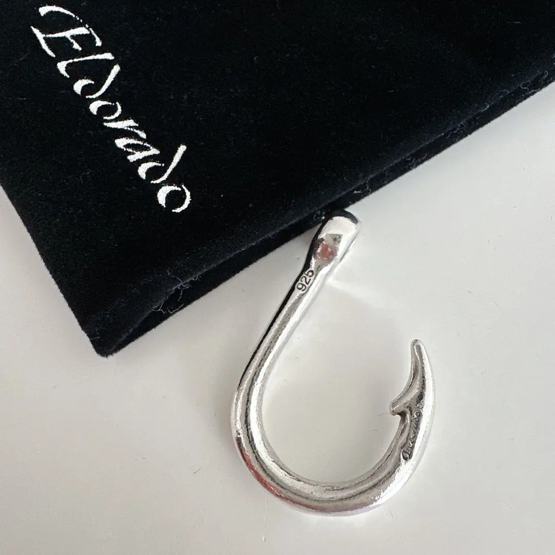 Eldorado シルバー925 フック型ネックレス ポーチ付き 釣り針 釣り針（フィッシングフック）のシルバー925ネックレス | 釣り針