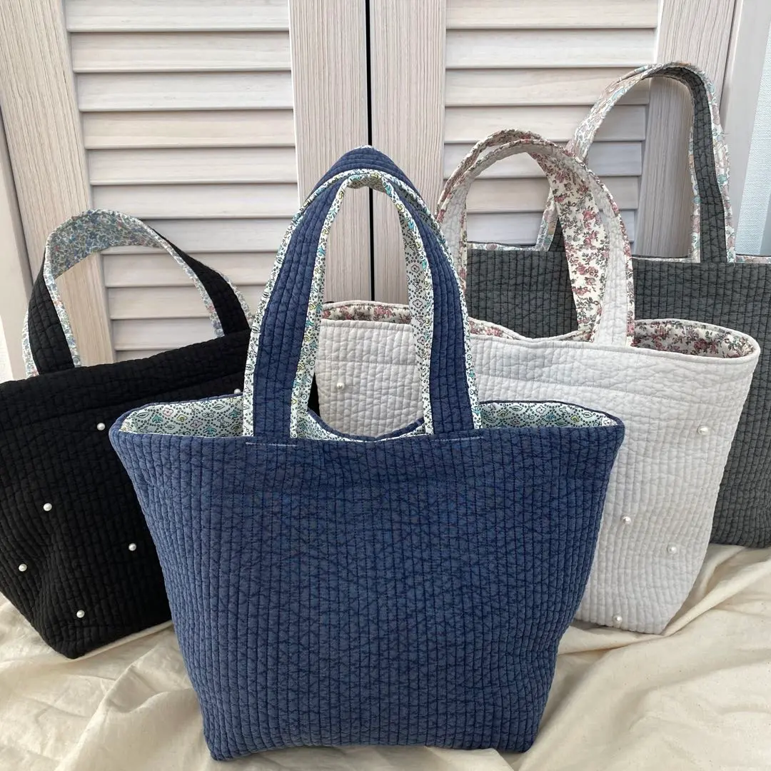 Thumbnail of Nubby Tote Bag Liberty Fabric Sub Bag Tote Bag Forest Wave