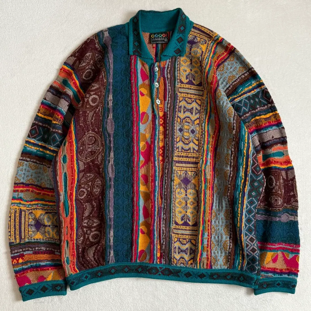 Thumbnail of COOGI 3D Polo Knit, Size L, Made in Australia, Rare