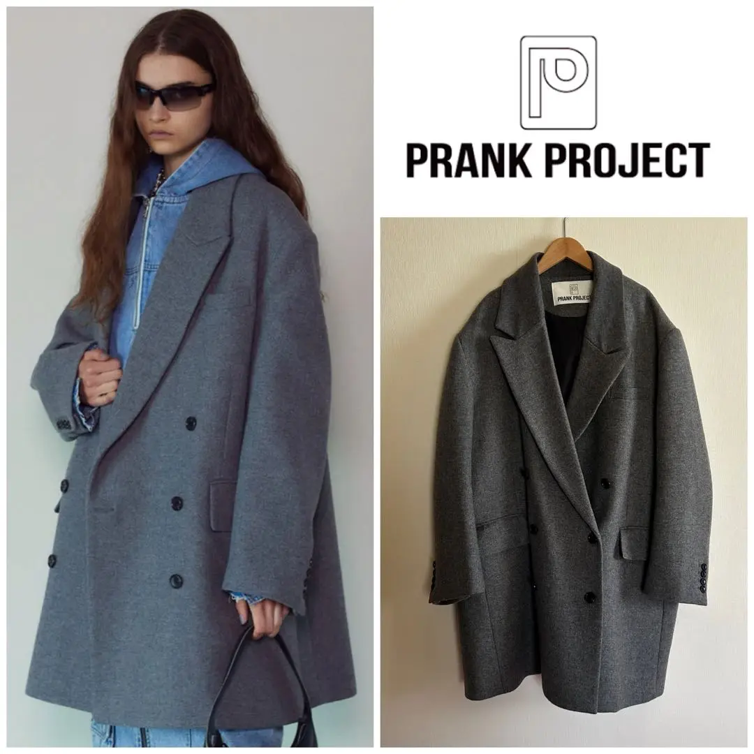 タピ娘さま用PRANK PROJECTグレー ダブル チェスターコート タピ娘さま用PRANK PROJECTグレー ダブル チェスターコート