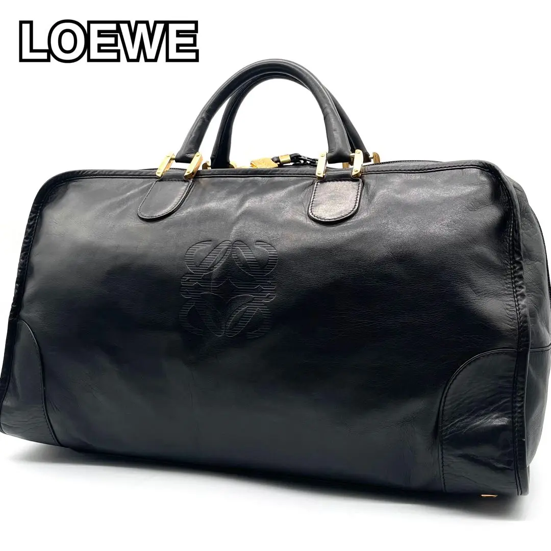 LOEWE アナグラム　アマソナ50  スエード×レザーボストンバッグ 楽天市場】美品 LOEWE ロエベ アマソナ50 アナグラム 男女兼用