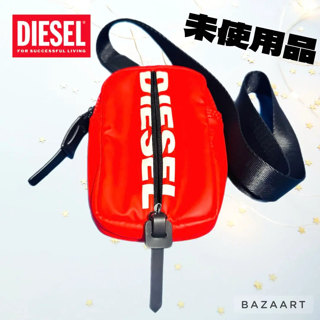 DIESEL 迪賽爾 迷你斜挎包 頸包 紅色 紅色 美品 的縮圖