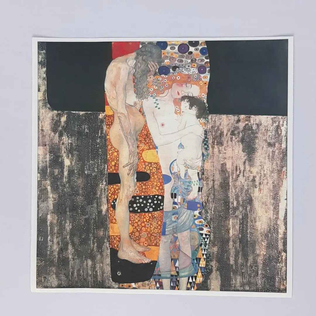 油彩画 縦長 複製品 グスタフ・クリムト 母と子 クリムト【母と子】 - 手描き 絵画（油絵複製画）販売のアート名画館