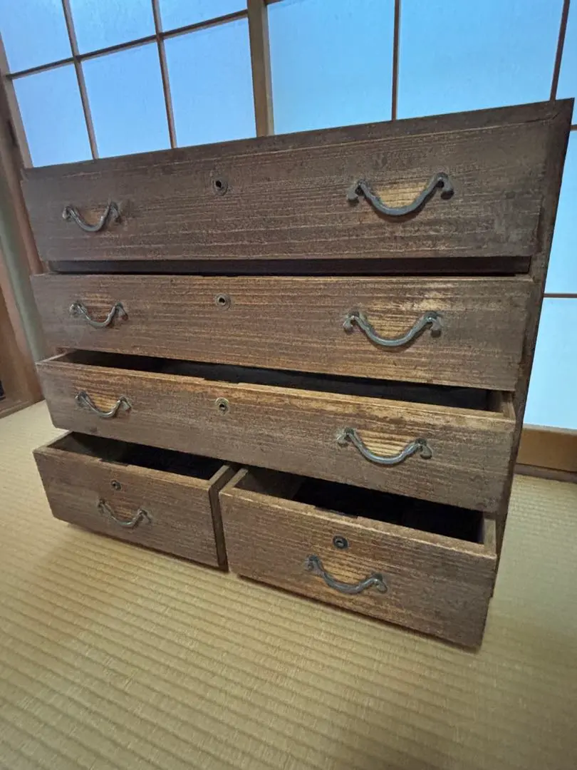 和だんす　昭和レトロ 昭和レトロ】和モダン 木目が素敵な7段和箪笥 タンス 昭和レトロ