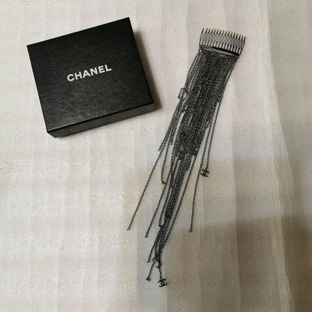 希少】CHANEL フリンジ かんざし ヘアアクセサリー アクセサリー