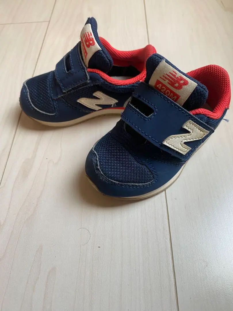 Thumbnail of New Balance 420 Baby Shoes, Navy/Red, Size 13