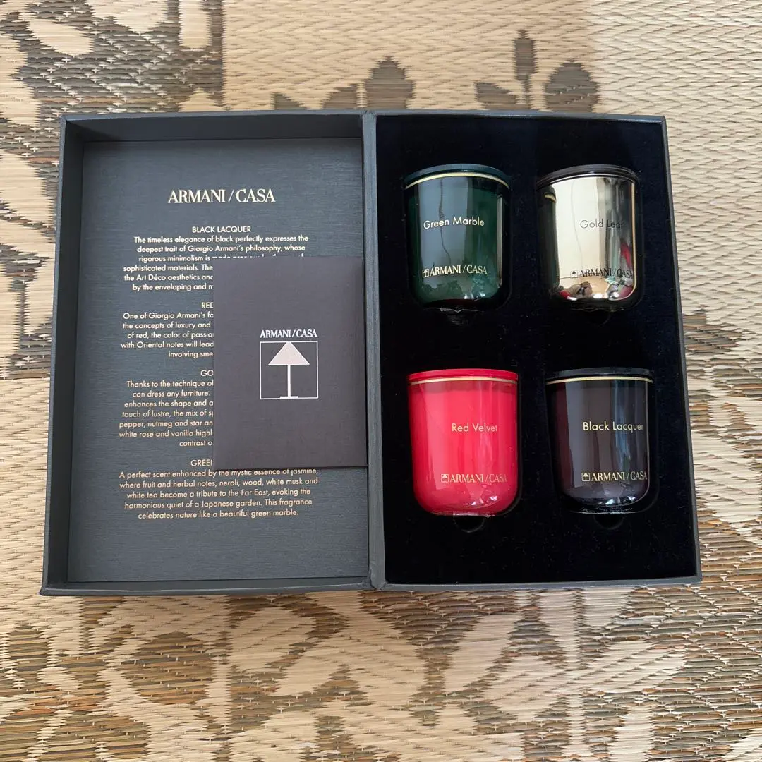 【未使用】ARMANI CASA アルマーニカーザ　キャンドルセット ARMANI/CASA(アルマーニ/カーザ) PEGASO(ぺガソ) アロマ