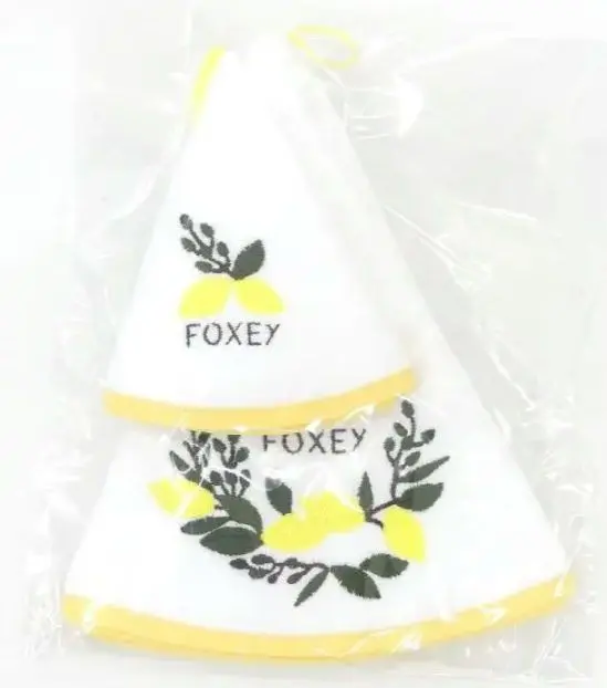 FOXEY フォクシー ハンドタオル 7枚セット ロゴ刺繍 コットン ギフト ハンカチ レディース ギフト 今治タオル 猫 イニシャル 刺繍