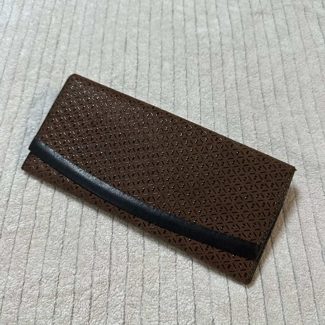 印傳屋 長款錢包 棕色 的縮圖