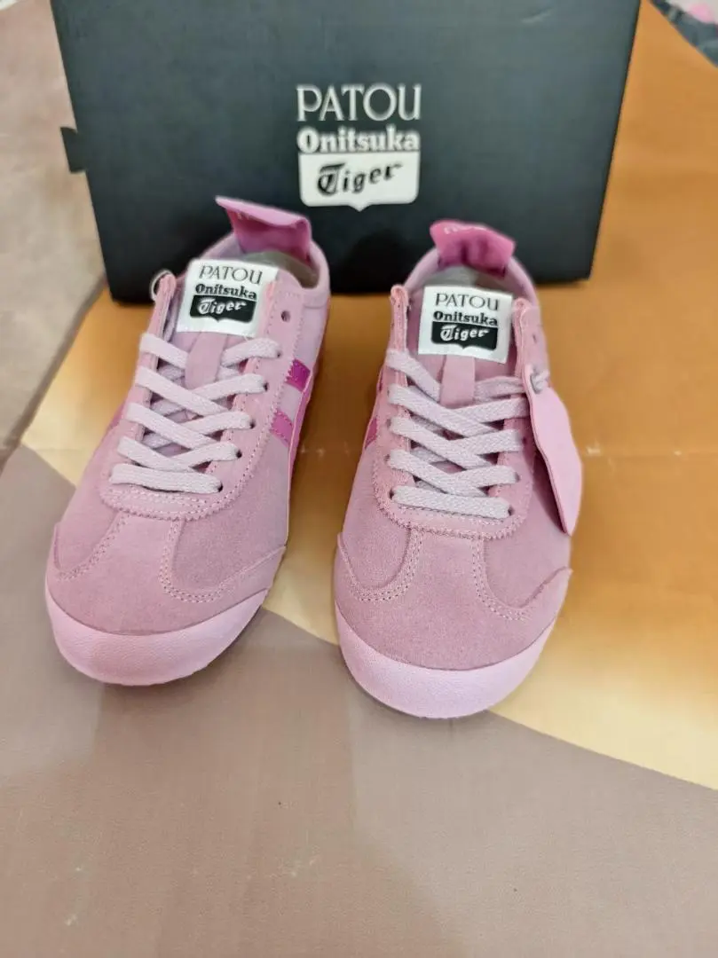 新品未使用PATOU Onitsuka Tiger スニーカー ベージュ/ピンク 11月20日発売｜Patou x Onitsuka Tiger Collab collection の