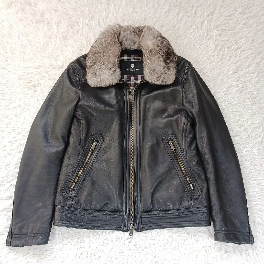 美品♡ブラックレーベル クレストブリッジ シープレザー ライダースジャケット 1100951F0240109001?$VS_1500$