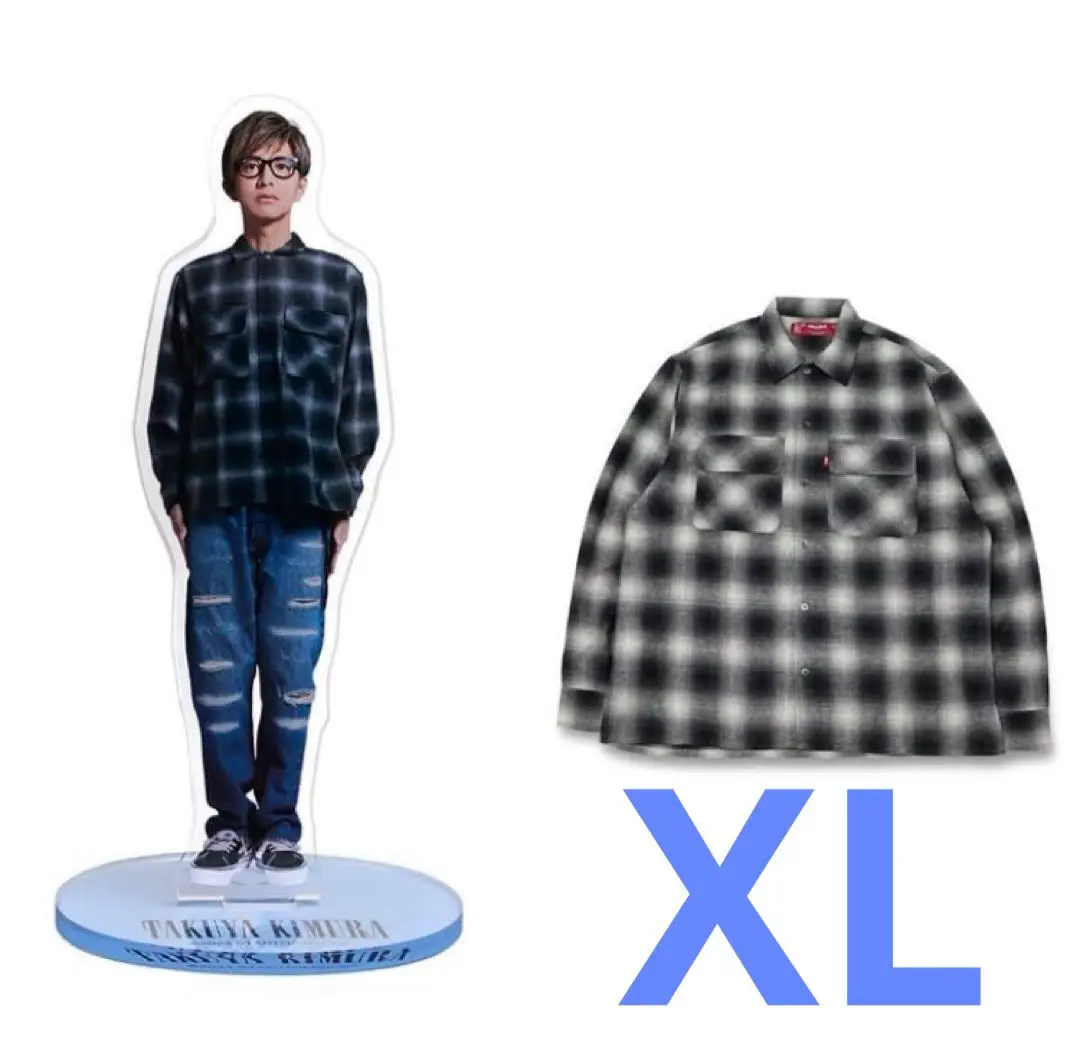 HIDEANDSEEK Ombre Check (23AW) L キムタク 即日配送 M サイズ HIDE AND SEEK Ombre Check Shirt キムタク