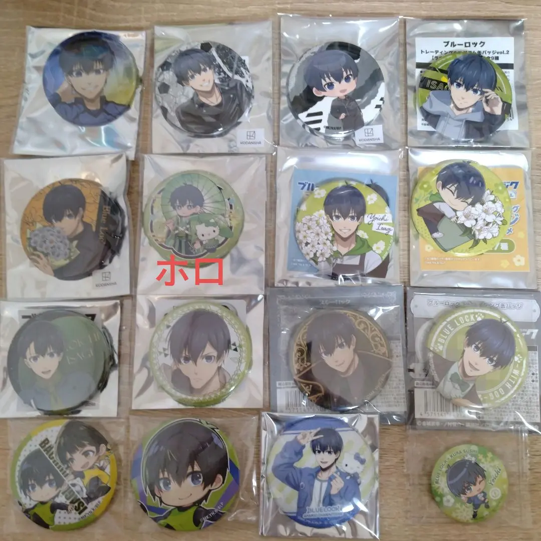 Thumbnail of Yoichi Isagi Can Badge Sanrio Punk Hologram Rest Flower Blue Lock