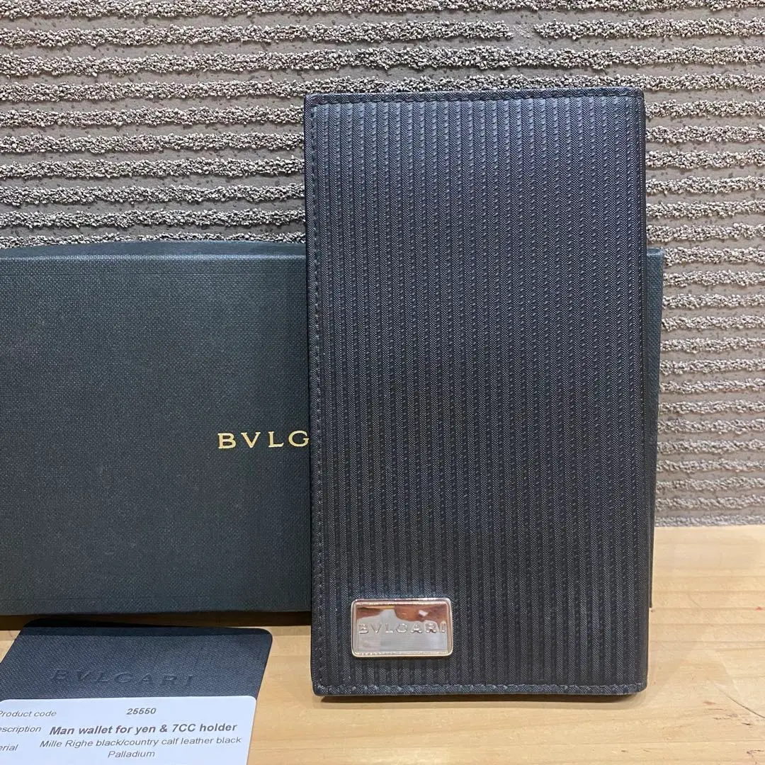 ☆*☆様 大特価セール中❗️【美品】BVLGARI ミレリゲ 長財布 ブラック BVLGARI ブルガリ 長財布 ミレリゲ 財布 三つ折り ブラック