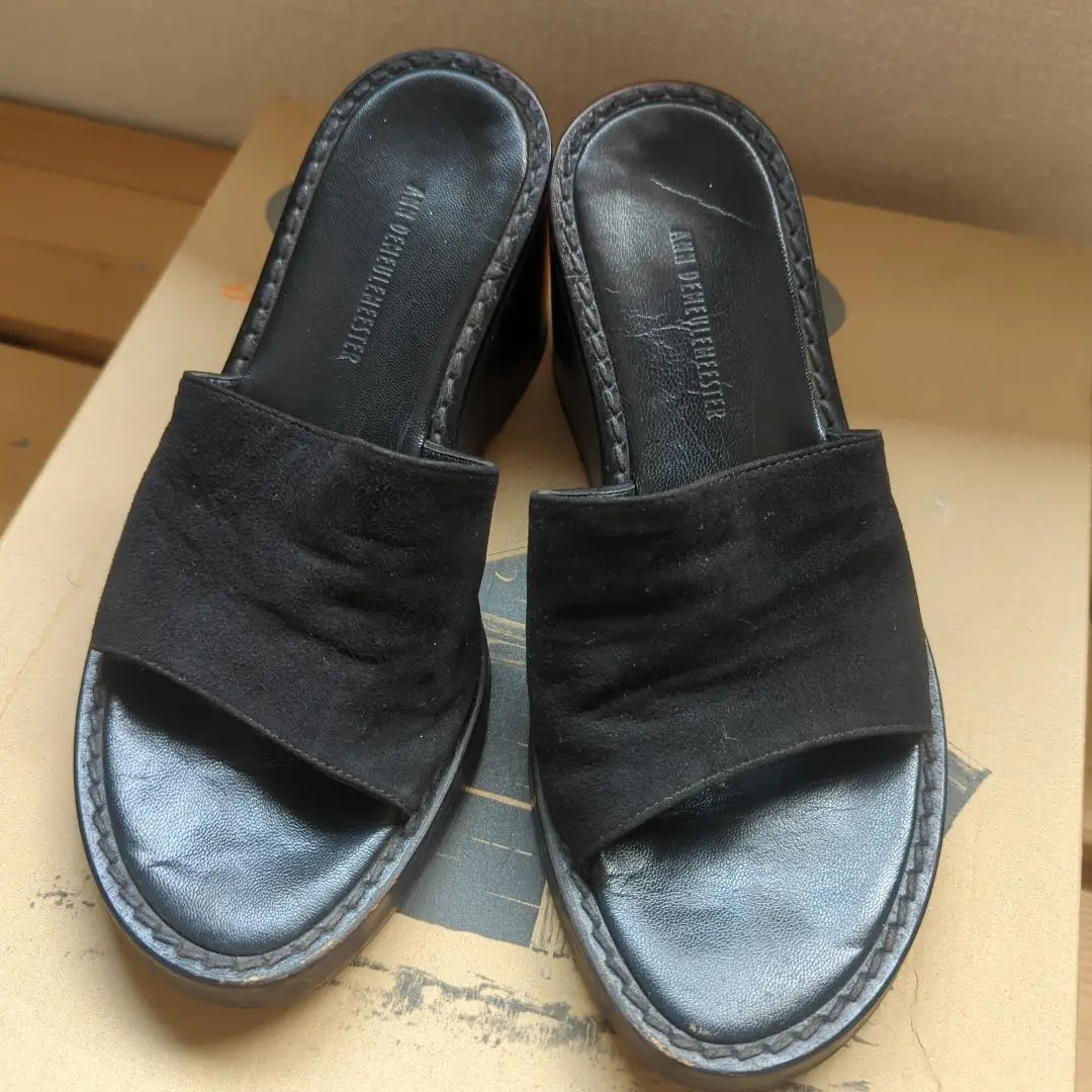 ANN DEMEULEMEESTER サンダル アンドゥムルメステールANN DEMEULEMEESTER ダブルストラップ
