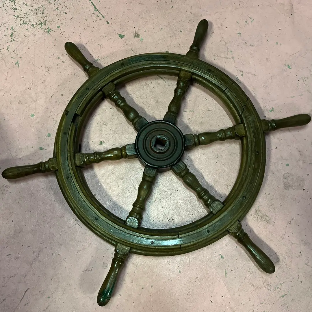木製 舵輪　ラット　送料込　塗り直しました 木製ラット（舵輪）450mm 記念品 贈り物 : マリンガイド Yahoo