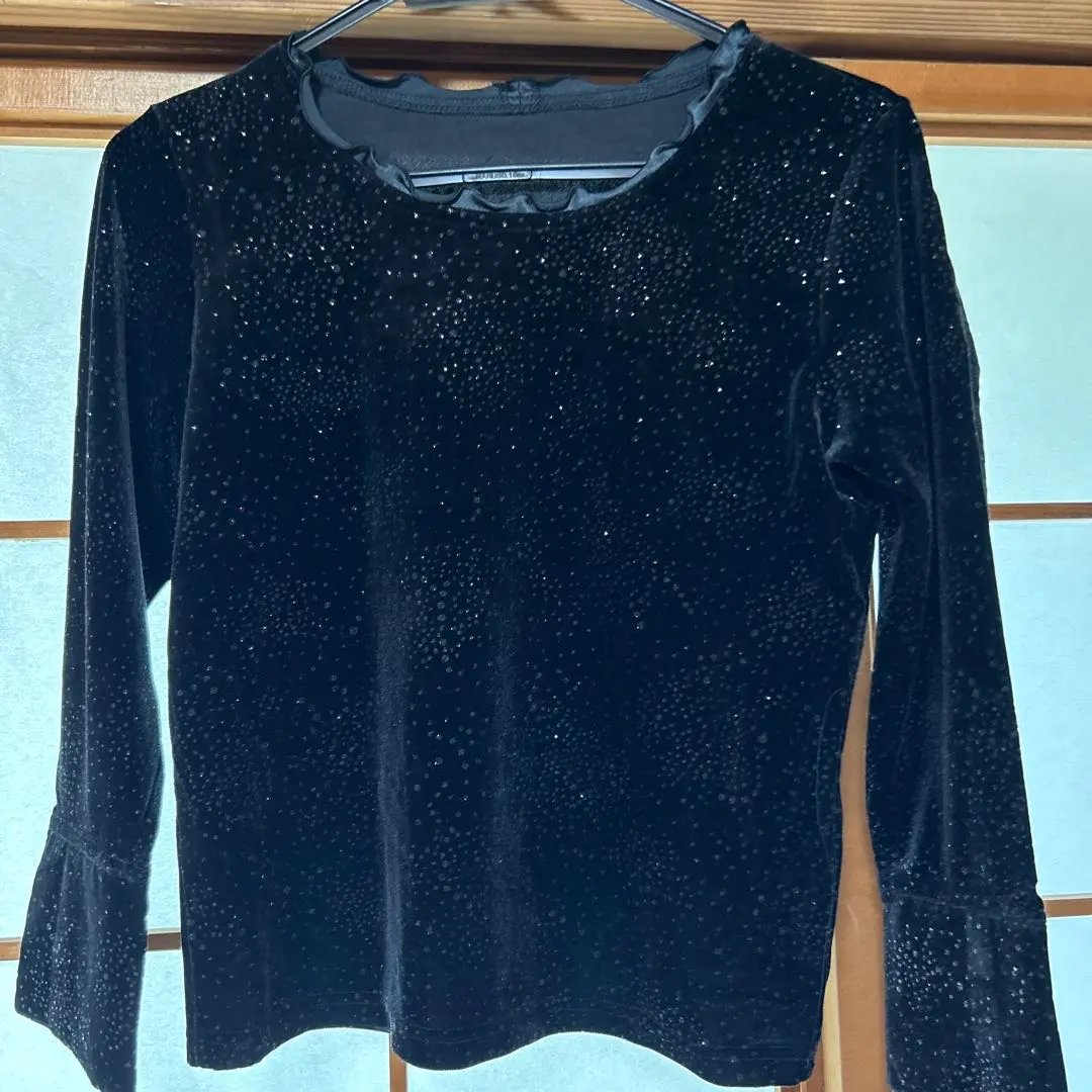 Thumbnail of Social dance, black velvet long-sleeved top, Undici, Nove