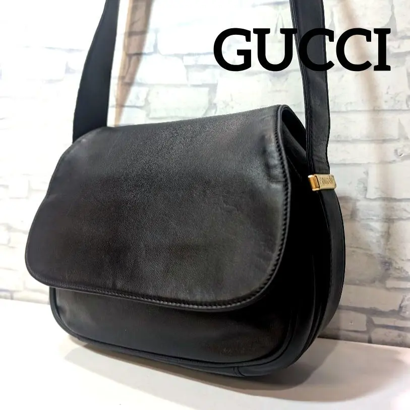 Thumbnail of ✨Rare✨ GUCCI Shoulder Bag All Leather Small Vintage