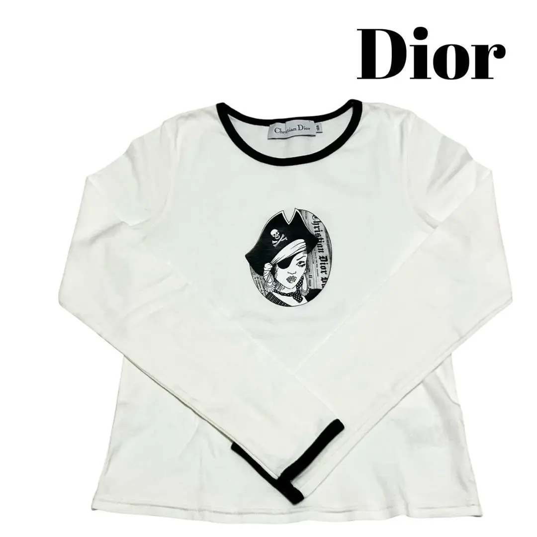 【美品】Christian Dior ロゴプリント 総柄 長袖 T シャツ 2025年最新】クリスチャンディオール 柄・デザイン：プリント