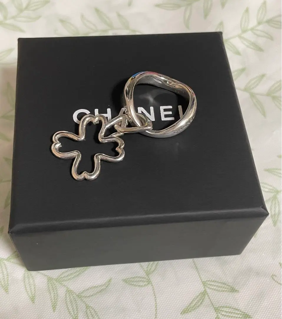 CHANEL ハート型 リング 指輪 シルバー ブラック CHANEL シャネル リング 指輪 ココマーク ハート シルバー