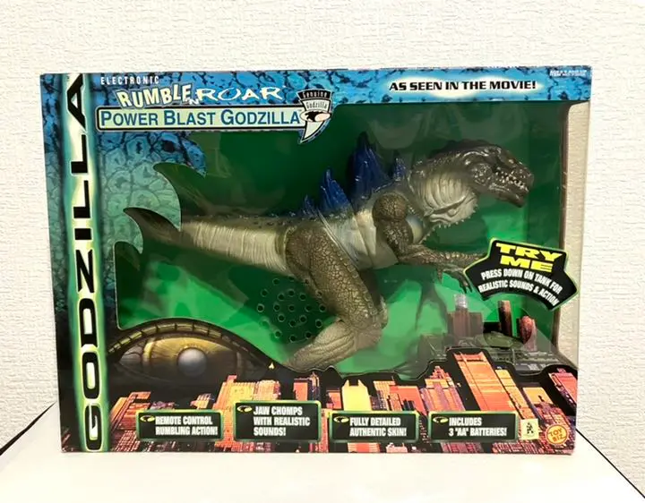 Toy Biz Godzilla ムービング パワーブラストゴジラ Toy Biz Rumble N Roar Power Blast Godzilla toy review - YouTube