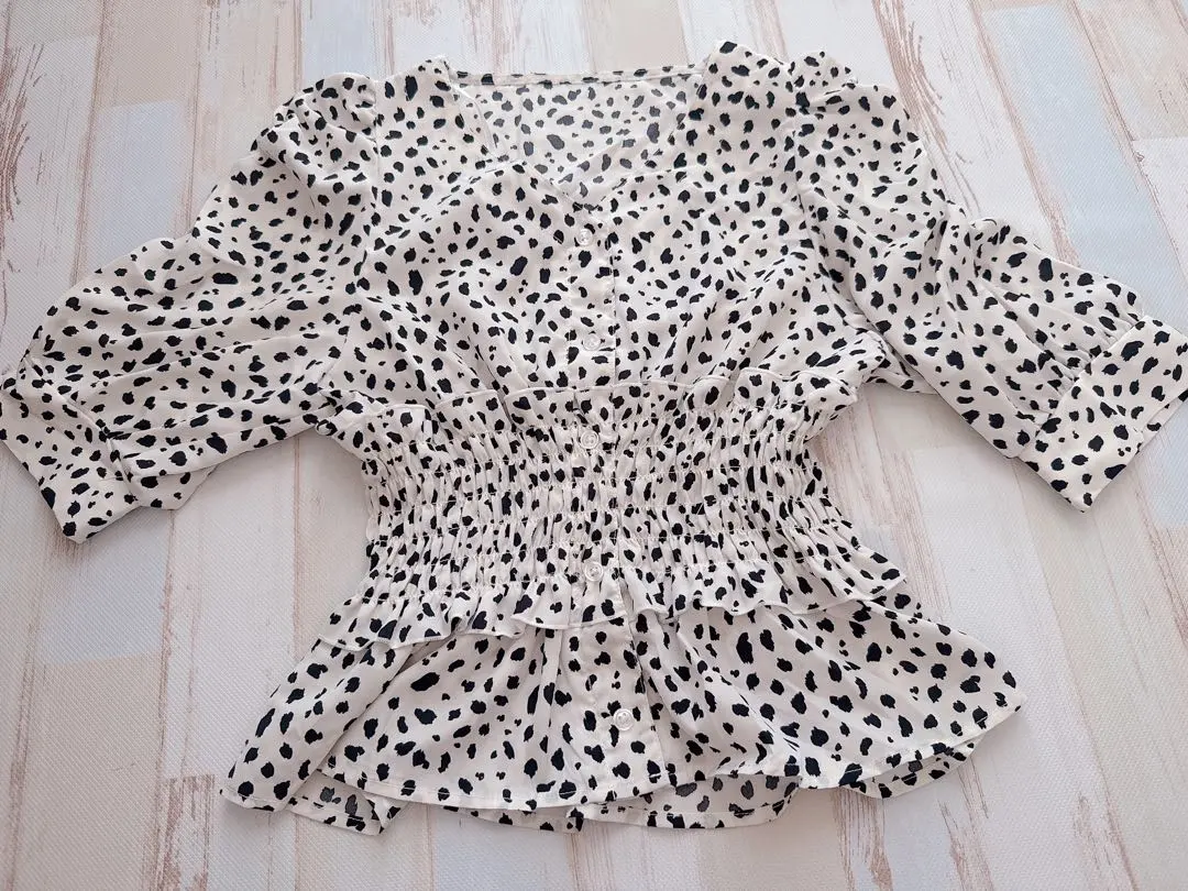 Thumbnail of Peplum Waist Shirred Blouse