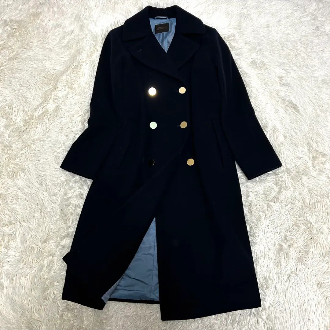 Thumbnail of Excellent Condition TOMORROWLAND Gold Button Long Chester Coat Navy 36