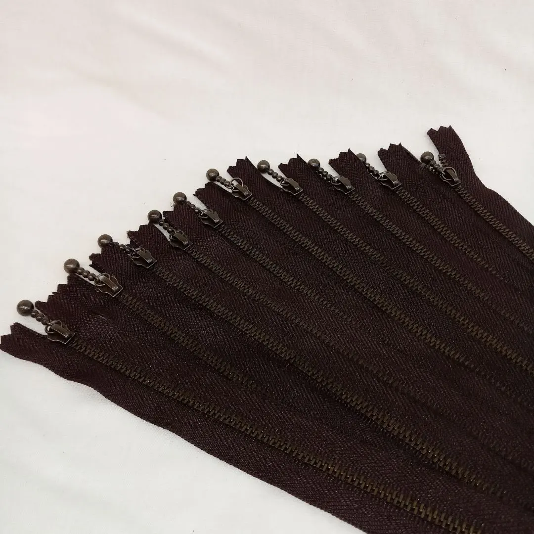 Thumbnail of 【New】Dark Brown Zipper with Ball Pull 20cm