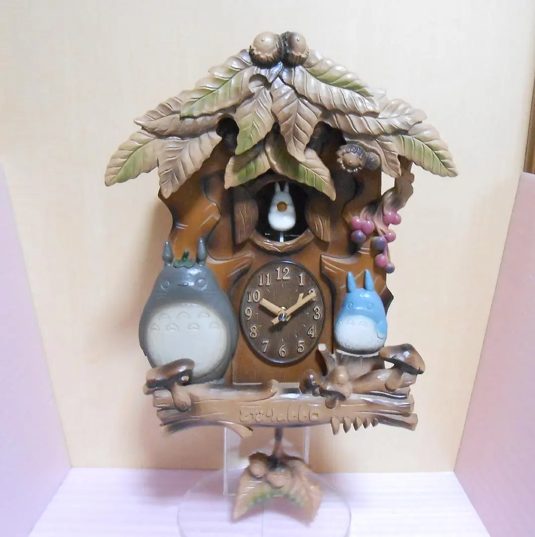 新品未使用　宮崎駿 となりのトトロ バス停 看板時計 壁掛け時計 レトロ 新品 となりのトトロバス停看板時計 ジブリ 宮崎駿 ジブリ美術館