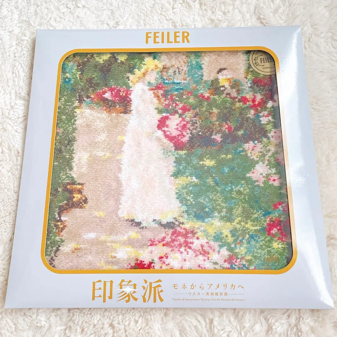 フェイラー FEILER タオルハンカチ2枚セット モネ　花摘み　コラボ フェイラー FEILER タオルハンカチ2枚セット モネ 花摘み コラボ