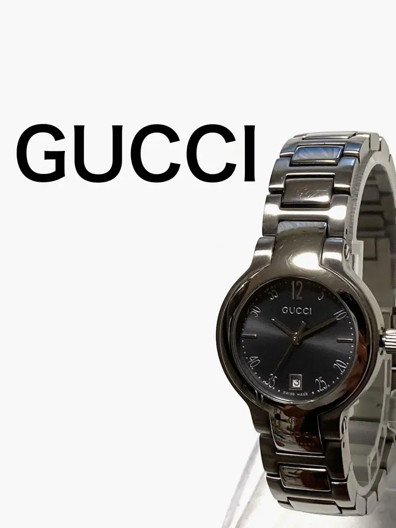 美品！　GUCCI グッチ　ビンテージ　グレー文字盤　レディース腕時計 2025年最新】GUCCI 文字盤カラー：グレー 腕時計(クォーツ)の