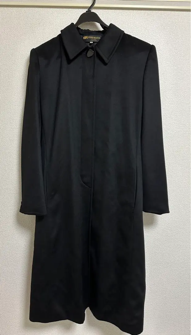 新品未使用】PIERO MASSA 100%カシミヤ コート ネイビー