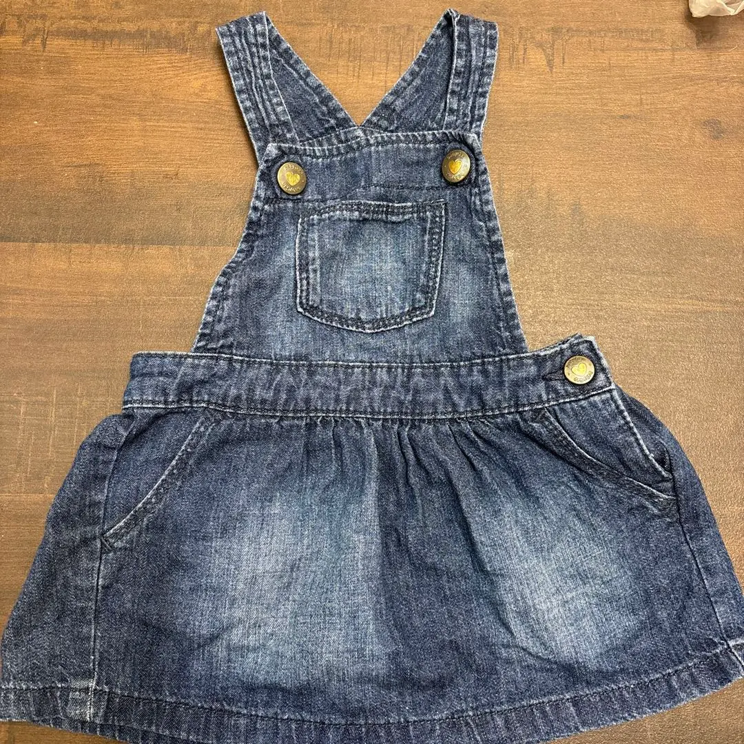 Thumbnail of Denim Jumper Skirt & Cardigan Set