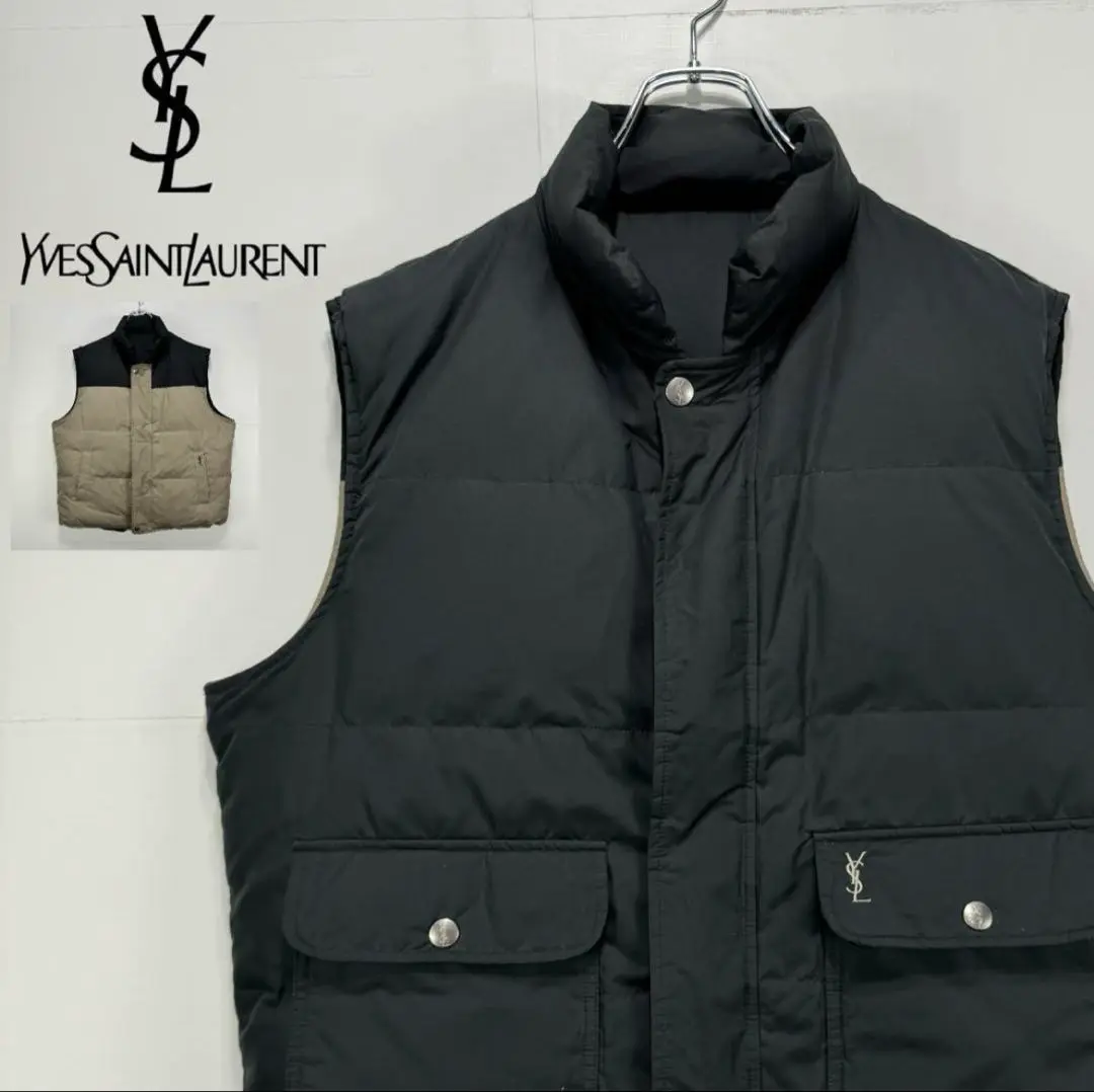 OLD YSL イヴサンローラン ダウンベスト ジャケット 古着 2025年最新】イヴサンローラン ダウンベスト・キルティング