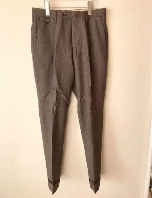 【ほぼ未使用】PT01 スラックス グレイッシュブラウン SLY スラックス パンツ VINTAGE F/LEATHER PT ヴィンテージ