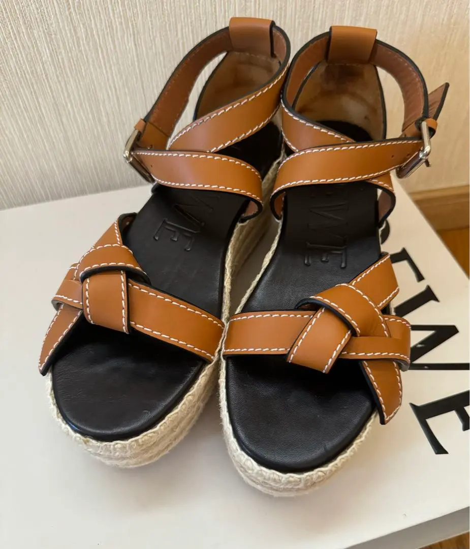 値下げ中⭐︎LOEWE ⭐︎ アナグラム　エスパドリーユ　サンダル⭐︎38⭐︎ 値下げ中⭐︎LOEWE ⭐︎ アナグラムエスパドリーユサンダル