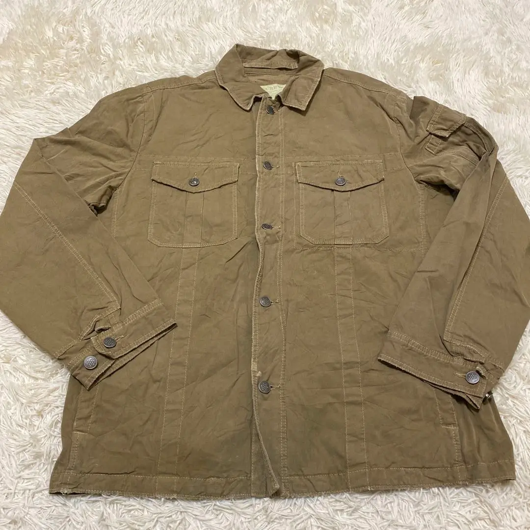 90's J.CREW ミリタリージャケット　M-65 L相当　ネイビー　古着 2025年最新】J.Crew メンズ ミリタリージャケットの人気アイテム