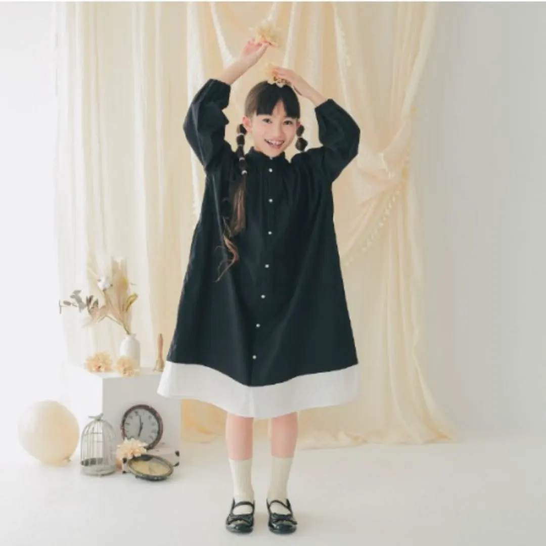 【NHT】切換打褶連衣裙／120size 的縮圖