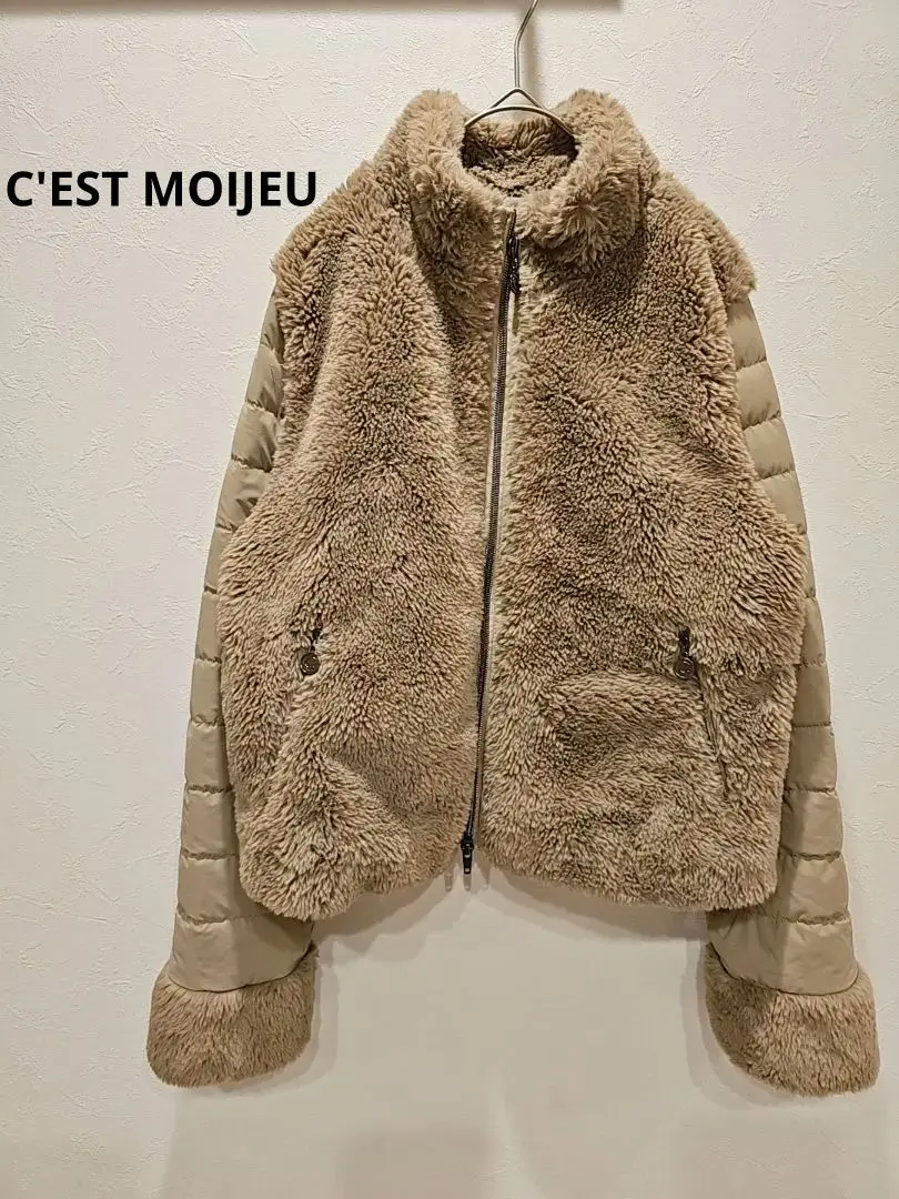 美品　セモアージュ　C'est moijeu 　ダウン　ロングコート C`est moijeu 【セモアージュ】 ☆異素材組み合わせロングダウン