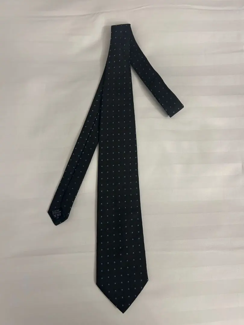 Thumbnail of Dunhill Navy Dot Silk Tie - Dunhill
