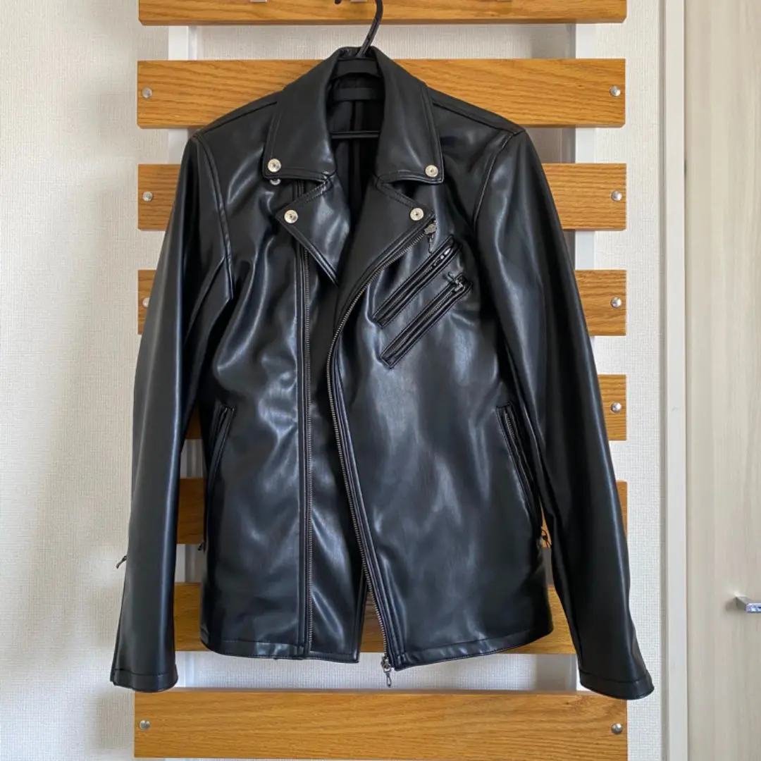 極美品✨️ ゴスタールジフーガ 馬革 シングルライダース 総柄 裏地 本革 希少 セール】ラムレザーシングルライダース/ジャケット（ライダース