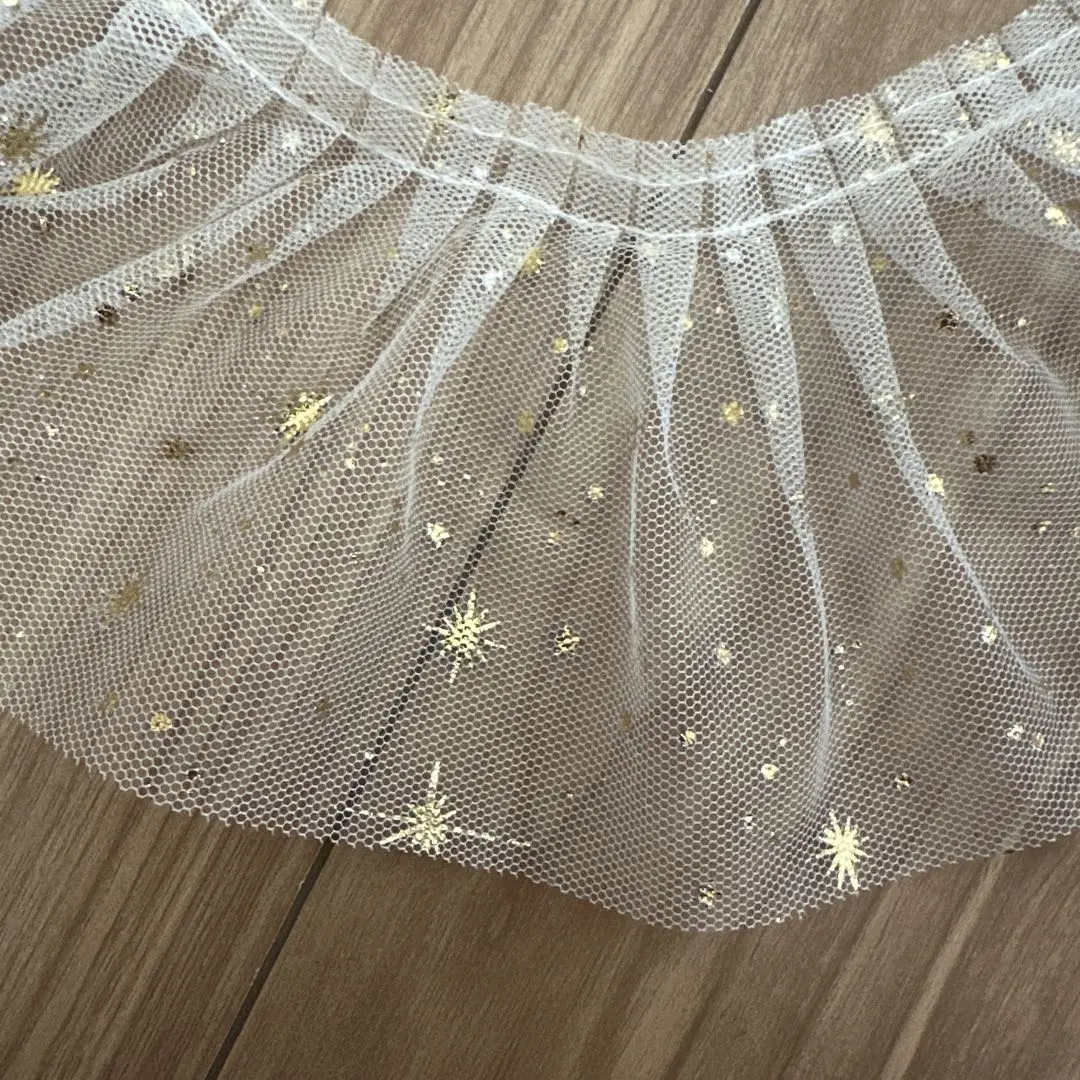 Thumbnail of Wide-width star pattern tulle lace
