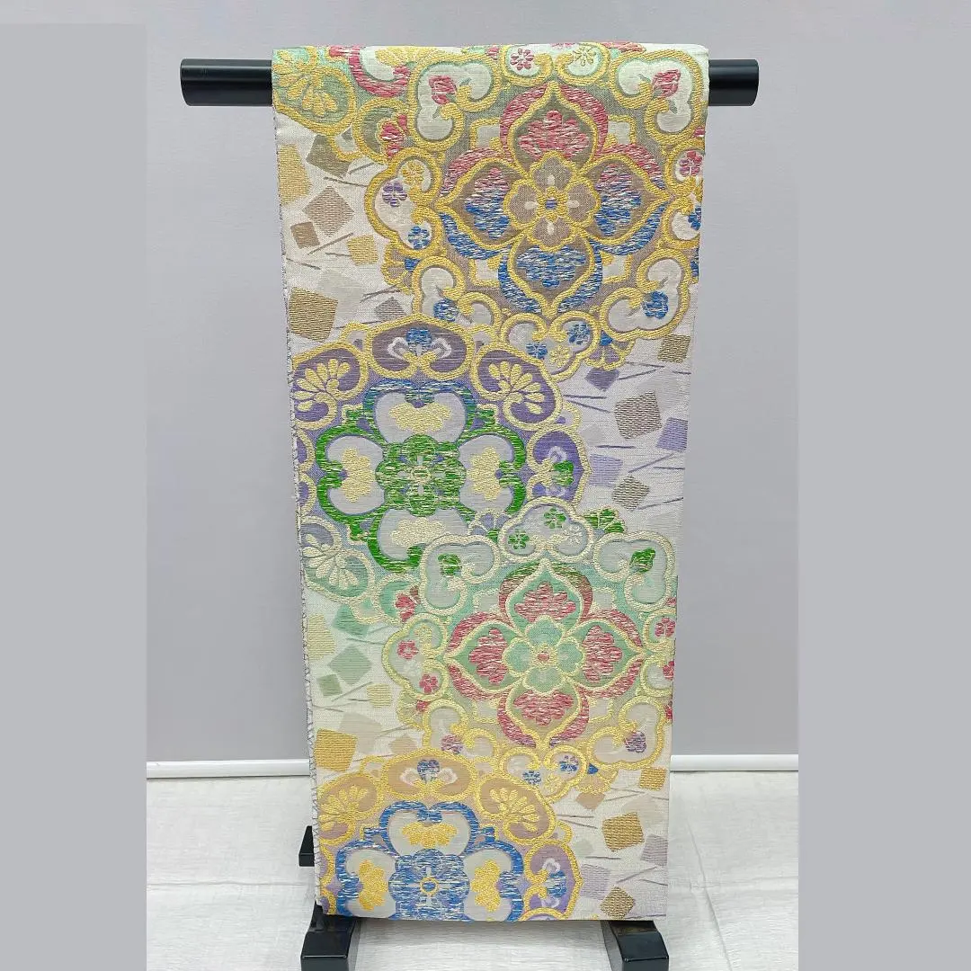Thumbnail of ★3532★ Furisode (formal kimono for unmarried women) Obi (sash) - Silk - Luxurious Gold Thread - Floral Pattern - Wedding Ceremony - Coming-of-Age Ceremony