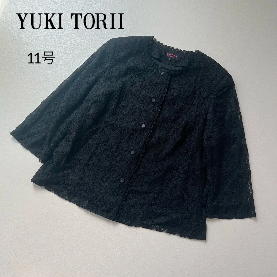 美品★ユキトリイ　フリル　ジャケット　レース　ノーカラージャケット セレモニー 2025年最新】YUKITORIIレースジャケットの人気アイテム - メルカリ