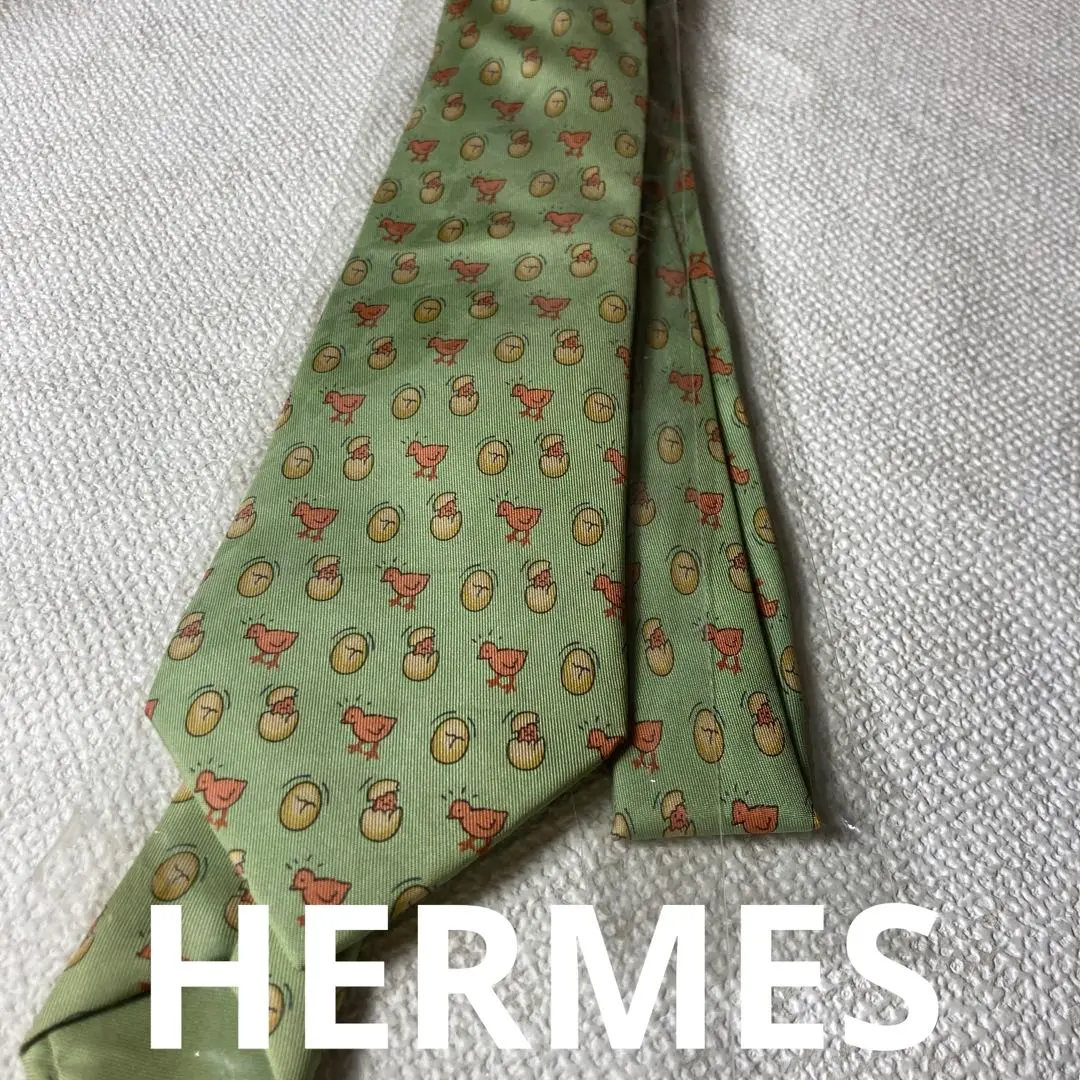 エルメス　HERMES　ヒヨコ柄 ニワトリ柄 ネクタイ　シルク　246-146 楽天市場】エルメス ネクタイ ニワトリ 9cm シルク ネイビー 紺