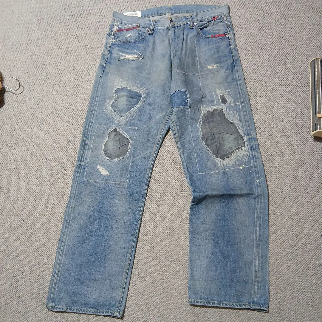 whiz limited デニムパンツ　ラインパッチ付き ウィズ WHIZ WHIZLIMITED ウィズリミテッド 23SS PATCHWORK