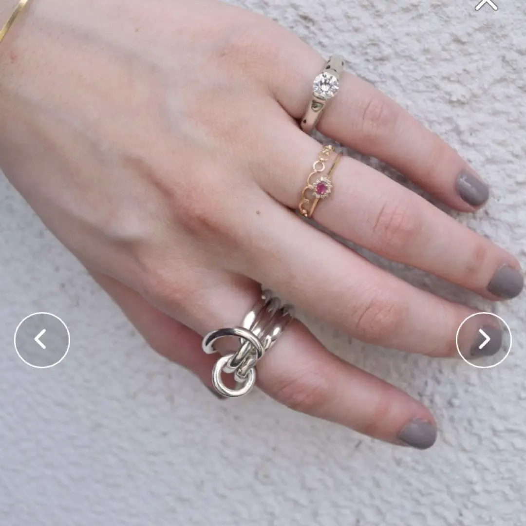 e.m.　3連ジルコニアリング e.m.リング | BIJOUX THREEC (ビジュー スリーク)