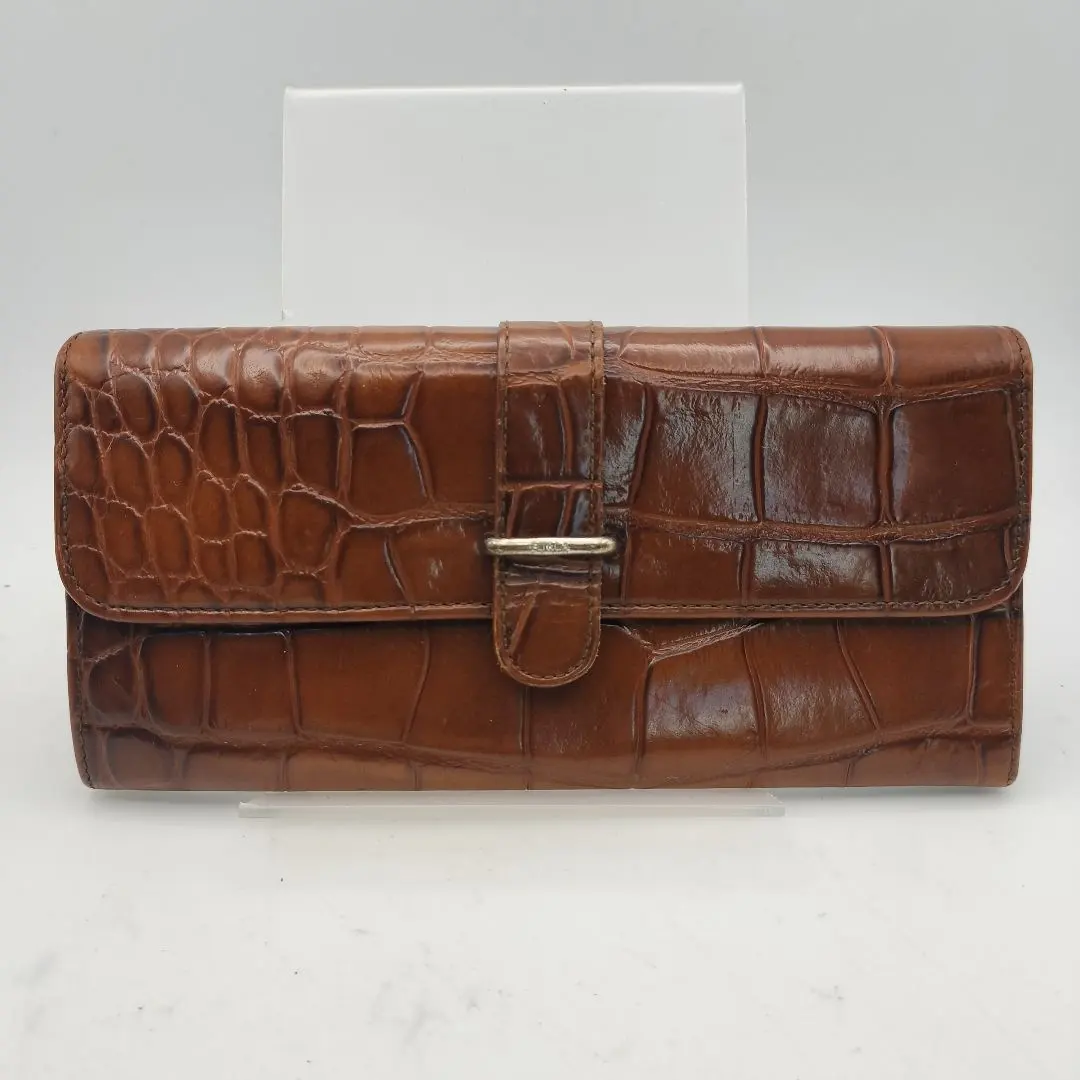 Thumbnail of Furla long wallet, wallet, crocodile embossed, brown