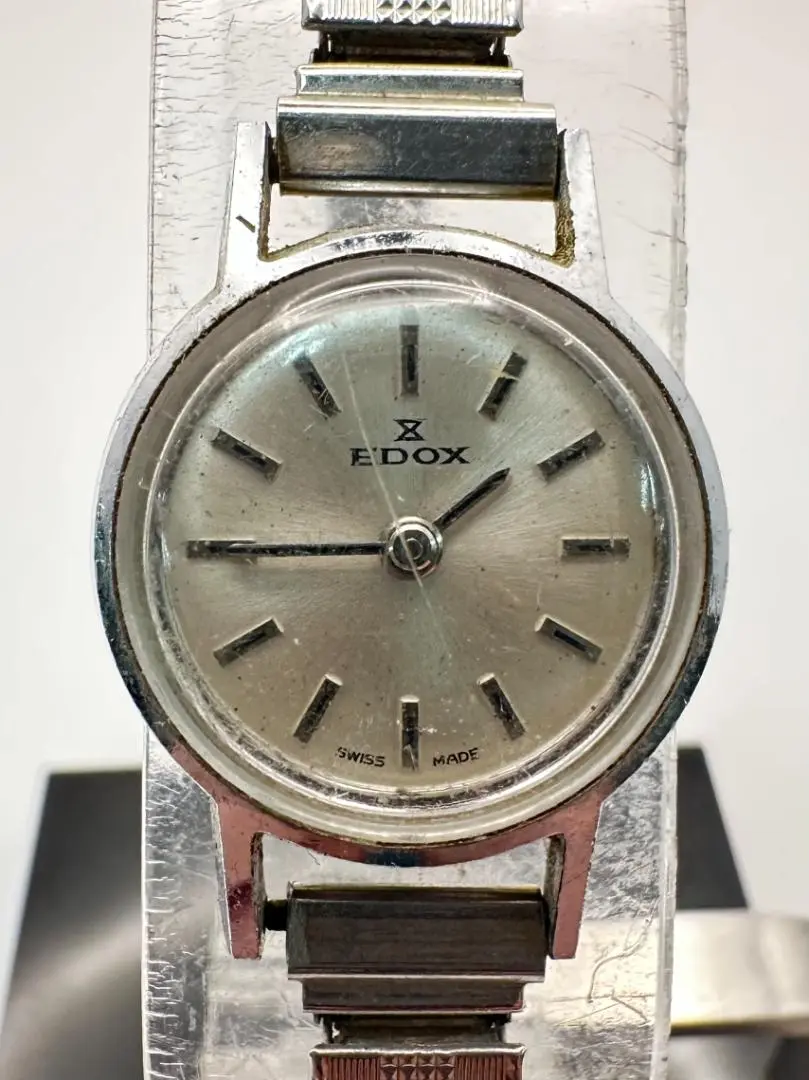 美品 エドックス EDOX 手巻 腕時計 ヴィンテージ アンティーク レディース エドックス 未使用 アンティーク時計 輸入証紙付き 名機の手巻式